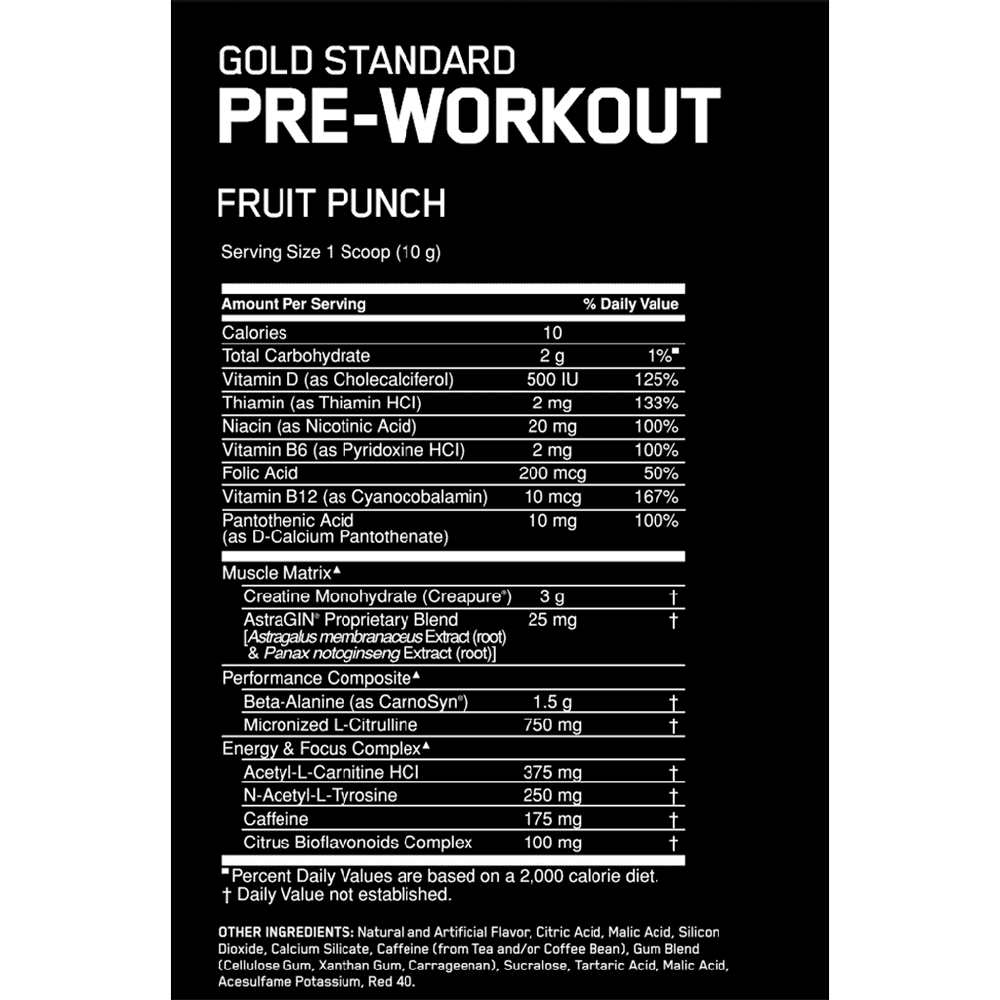 Gold Standard Pre-Workout