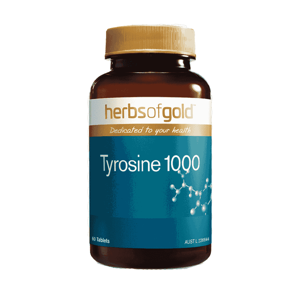 Herbs of Gold Tyrosine 1000 (60 tabs)